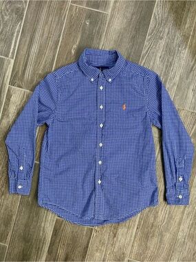 Polo Ralph Lauren Boys Gingham Long Sleeve Shirt Size M (10-12)